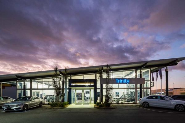 Architectural image of Trinity Mercedes showroom, Cairns