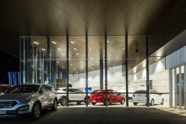 Architectural image of Trinity Hyundai's showroom, Cairns