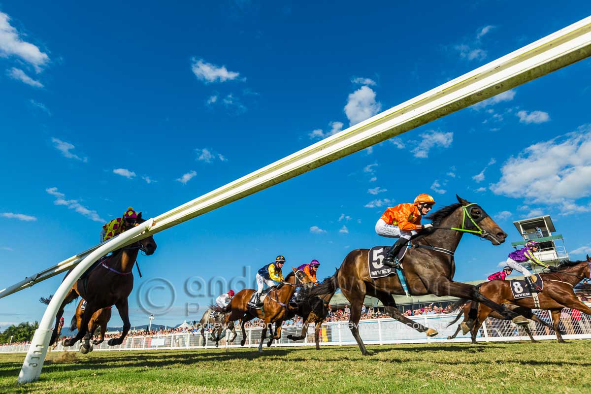 Horse racing underway at the 2015 Cairns Amateurs