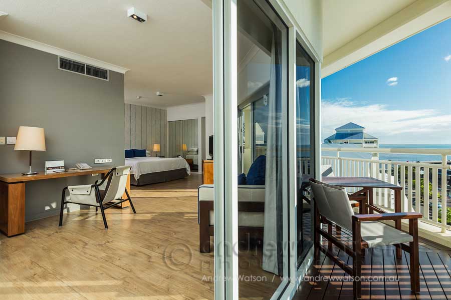 Room interior of the Shangri-La Cairns Hotel