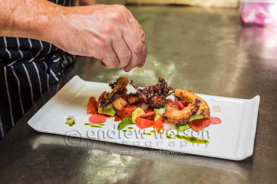 Calamari dish at Perrotta's Cafe, Cairns