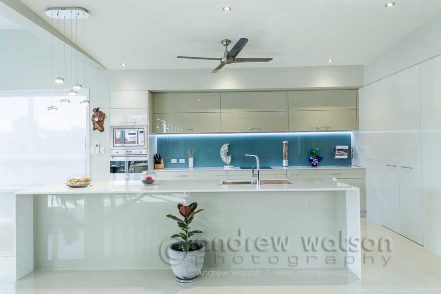 Interior image of residential kitchen for Ash Moseley Homes, Cairns