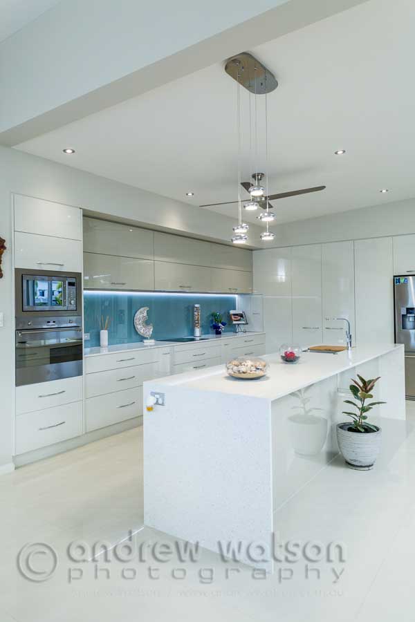 Interior image of residential kitchen for Ash Moseley Homes, Cairns