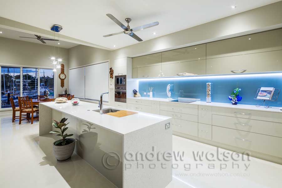 Interior image of residential kitchen for Ash Moseley Homes, Cairns