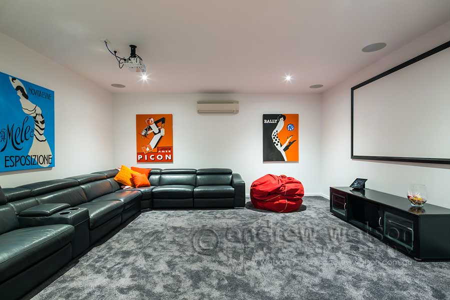 Image of media room in residential home
