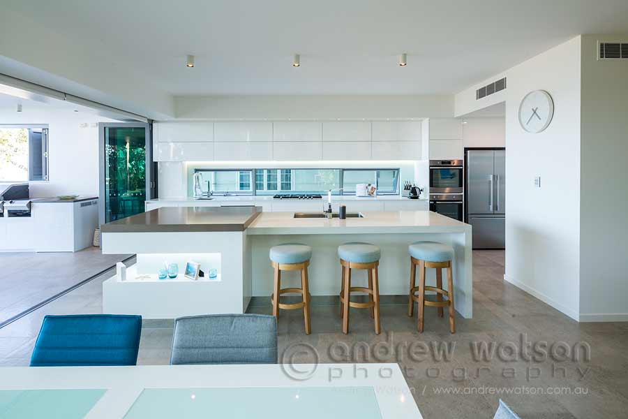 Interior image of kitchen in beachfront home