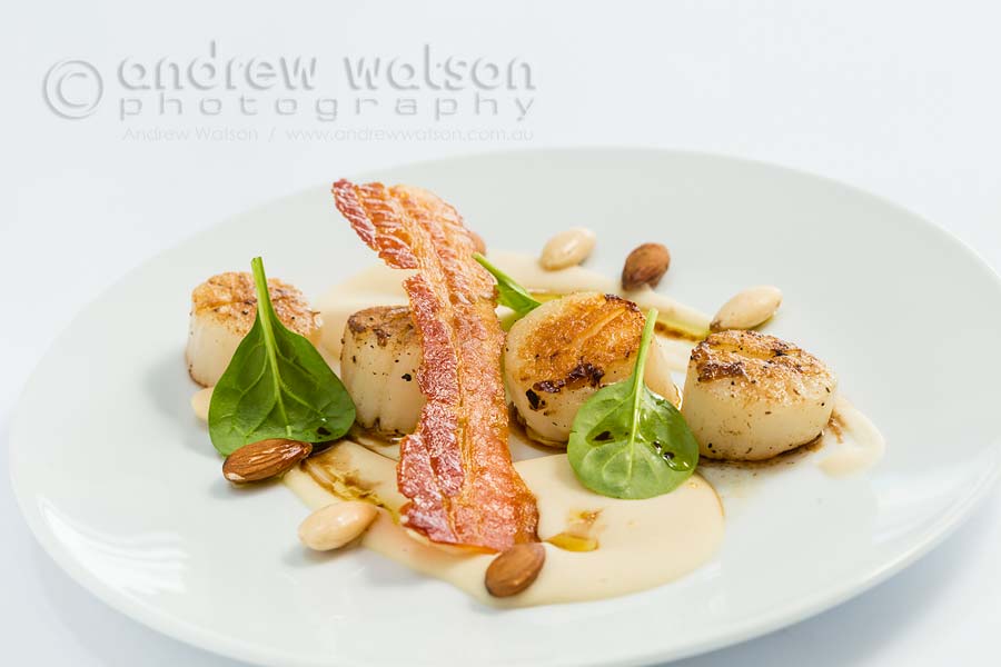 Image of French-style Sauteed scallops dish with cannellini bean puree