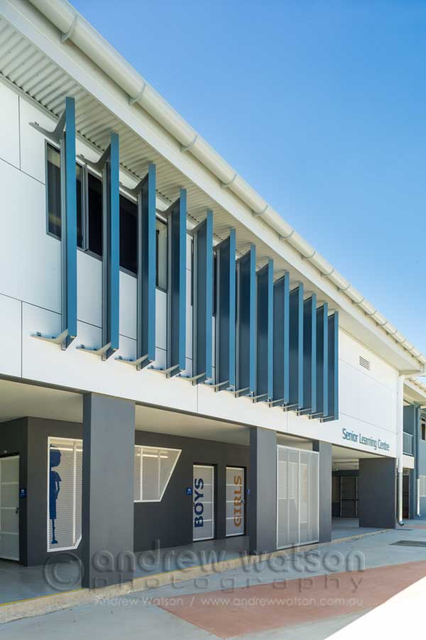 Image of screens in architectural design of Cairns school