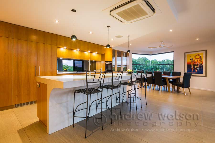 Image of kitchen and dining areas in residential home