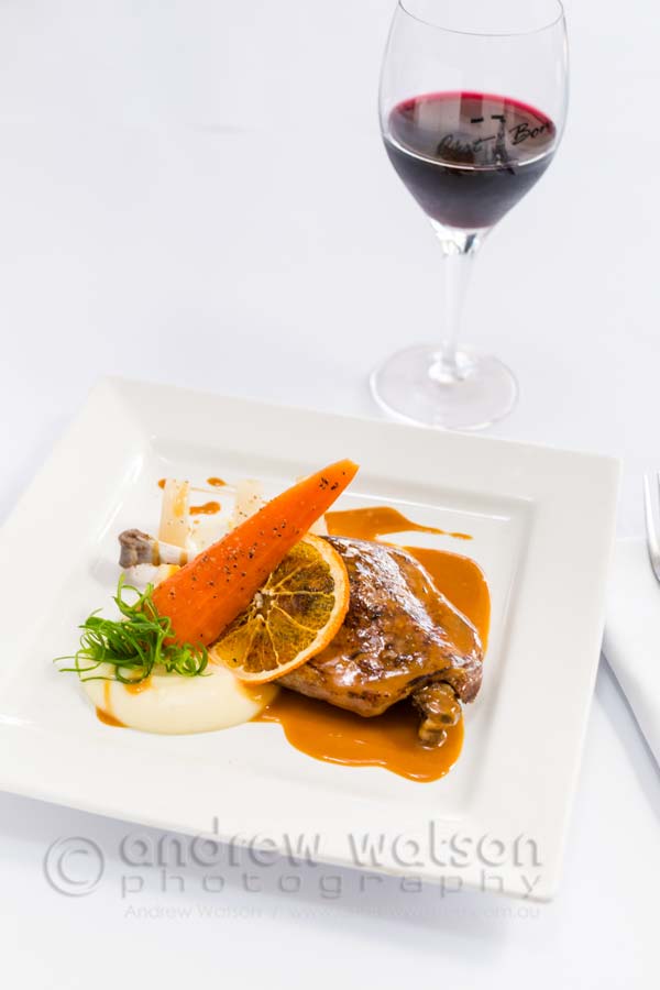 Image of French-style Confit duck leg with parsnip puree