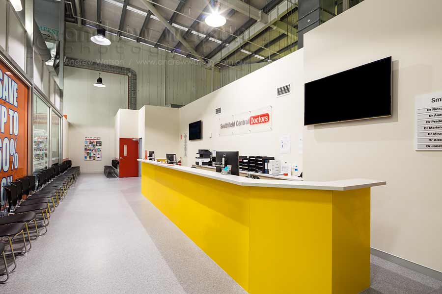 Interior image of Medical Centre reception in Cairns