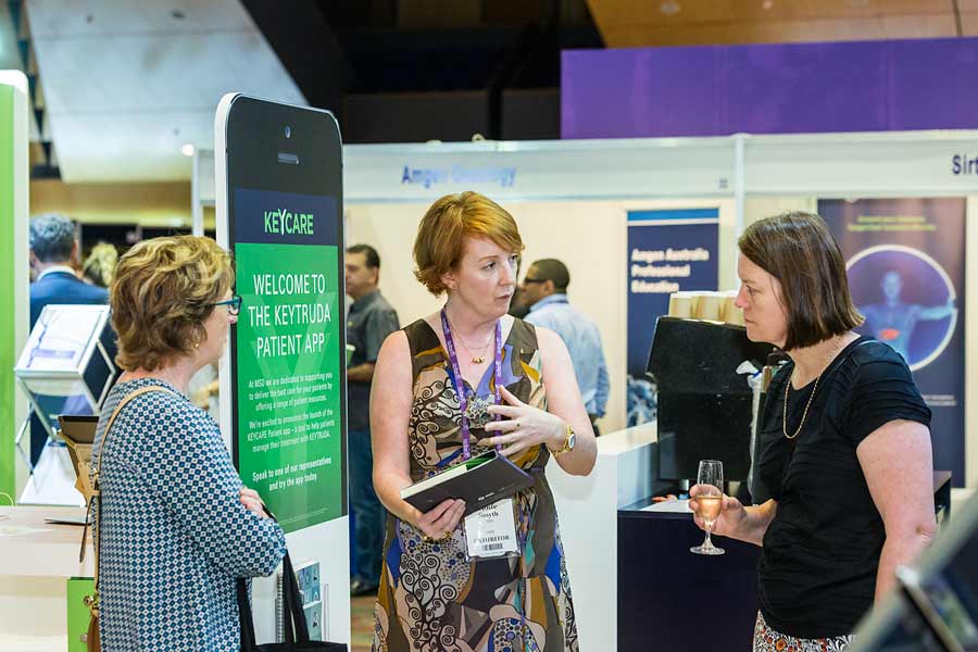 Image of exhibitor and delegates at CNSA Annual Congress trade exhibition