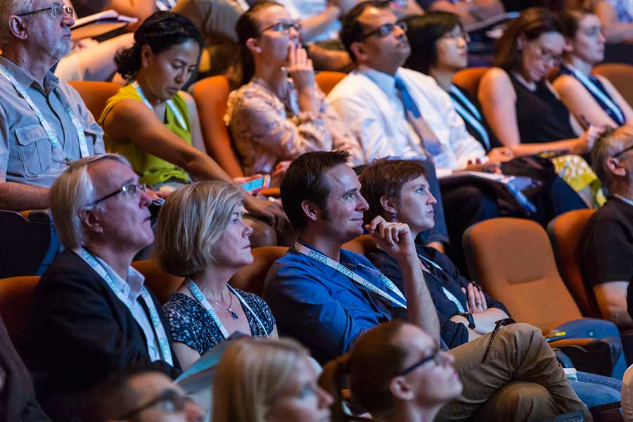 Image of delegates attending plenary session at ANZSGM 2016 in Cairns Convention Centre