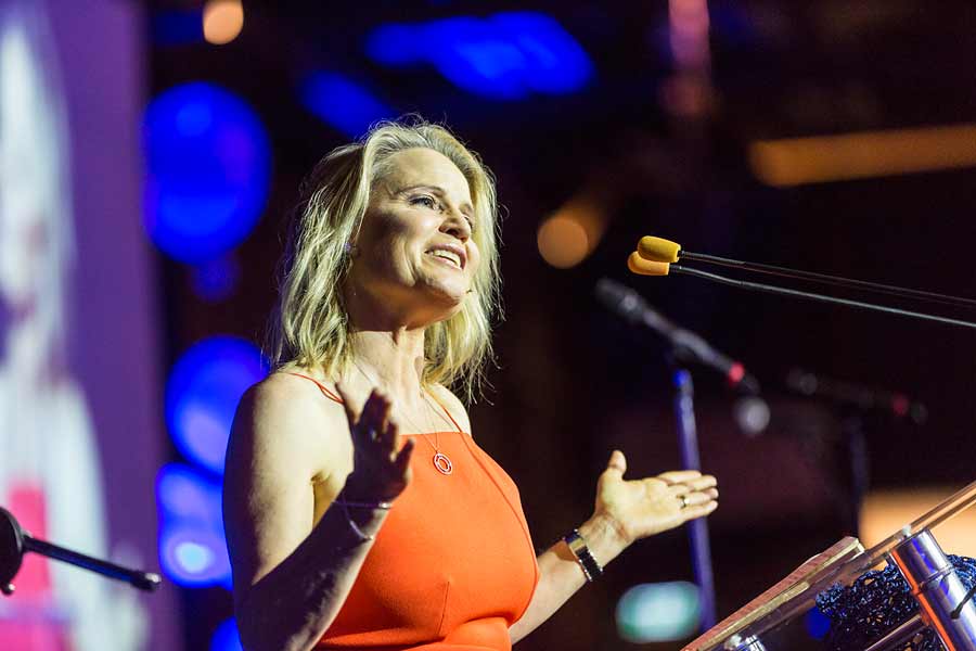 Image of Shaynna Blaze speaking at Forty Winks National Conference Gala Dinner