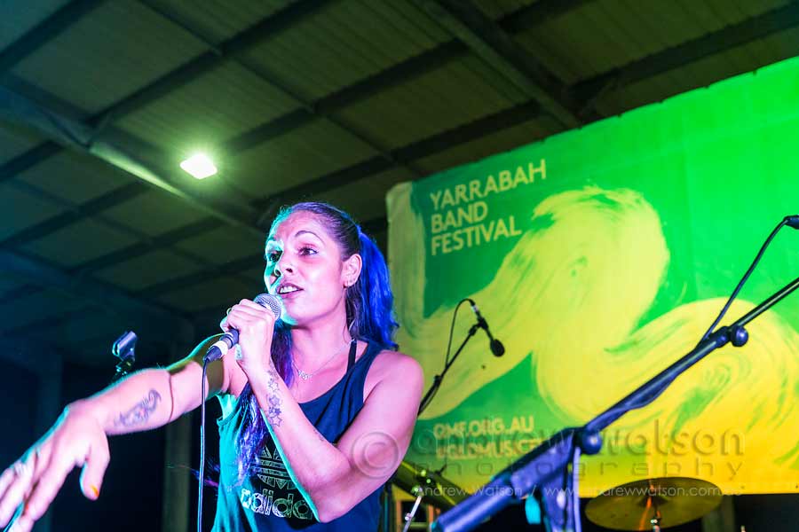 Image of performers at the Yarrabah Band Festival