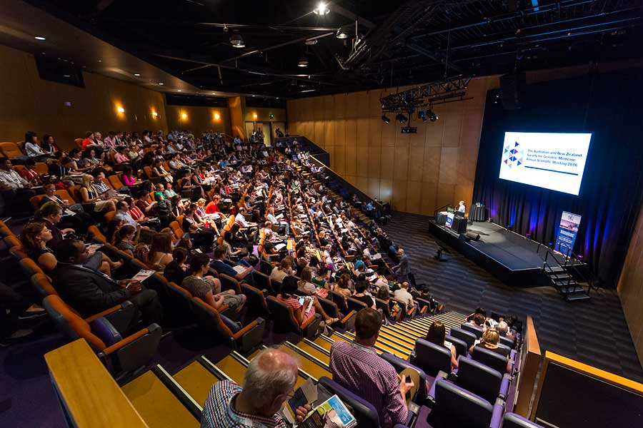 Image of delegates attending plenary session at ANZSGM 2016 in Cairns Convention Centre