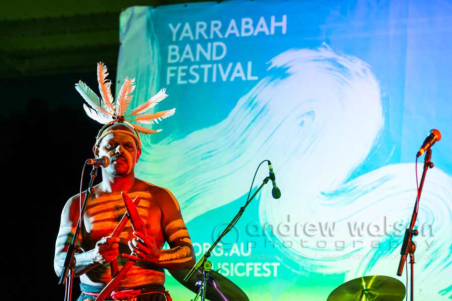 Image of performer at the Yarrabah Band Festival