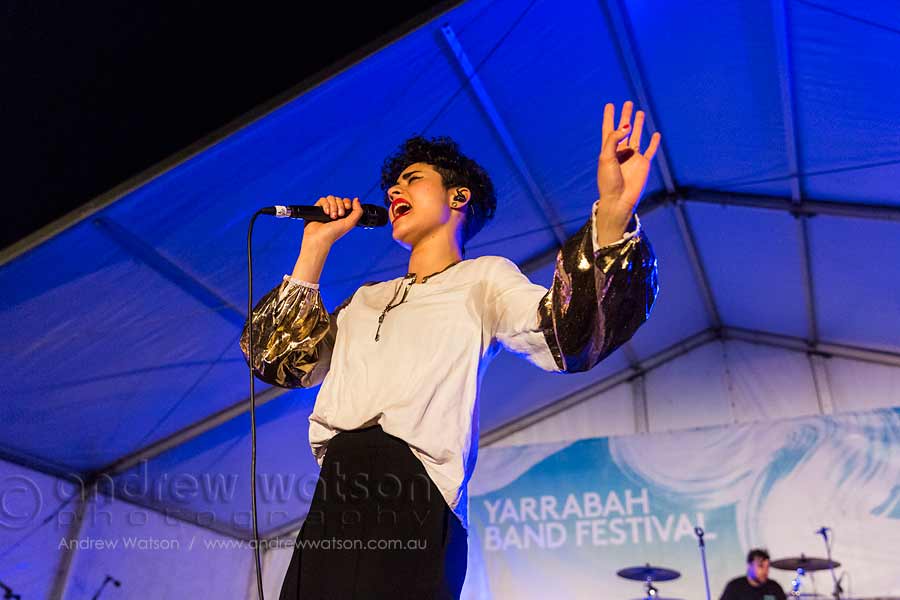 Image of Montaigne performing at Yarrabah Band Festival
