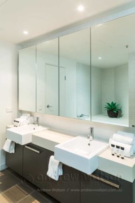 Image of apartment bathroom at Cairns Harbour Lights