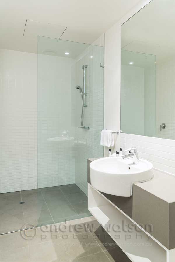 Image of one bedroom apartment bathroo at Cairns Harbour Lights