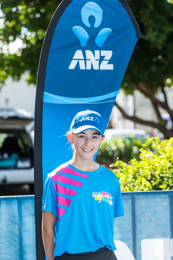 Image of ball girl on court at Cairns Charity Challenge