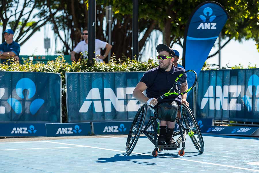 Image of Dylan Alcott on court at Cairns Charity Challenge