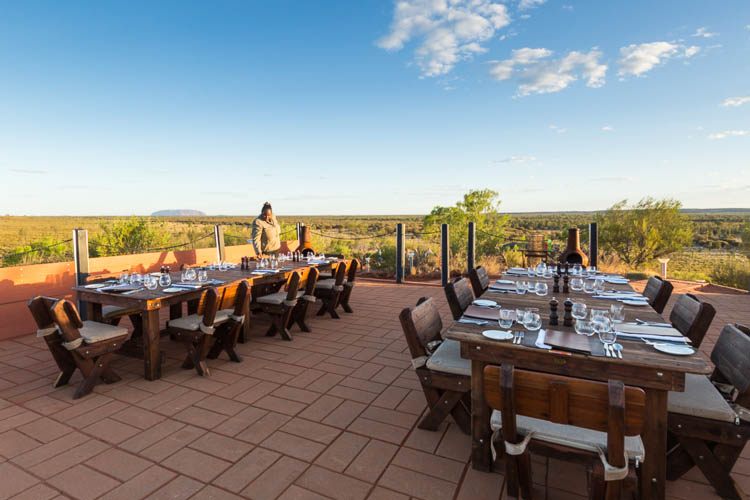 Image of Uluru outdoor restaurant table settings