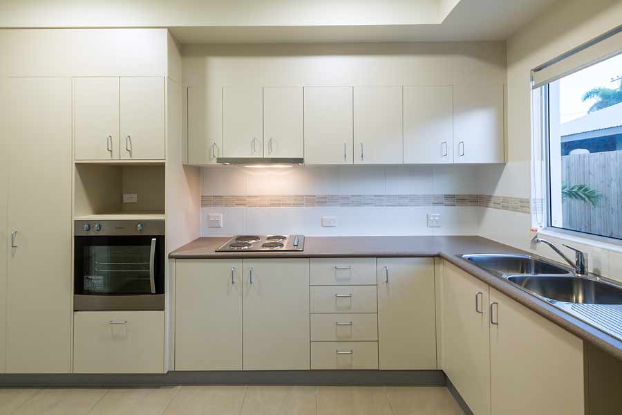 Image of the kitchen area in a unit housing development, Thursday Island