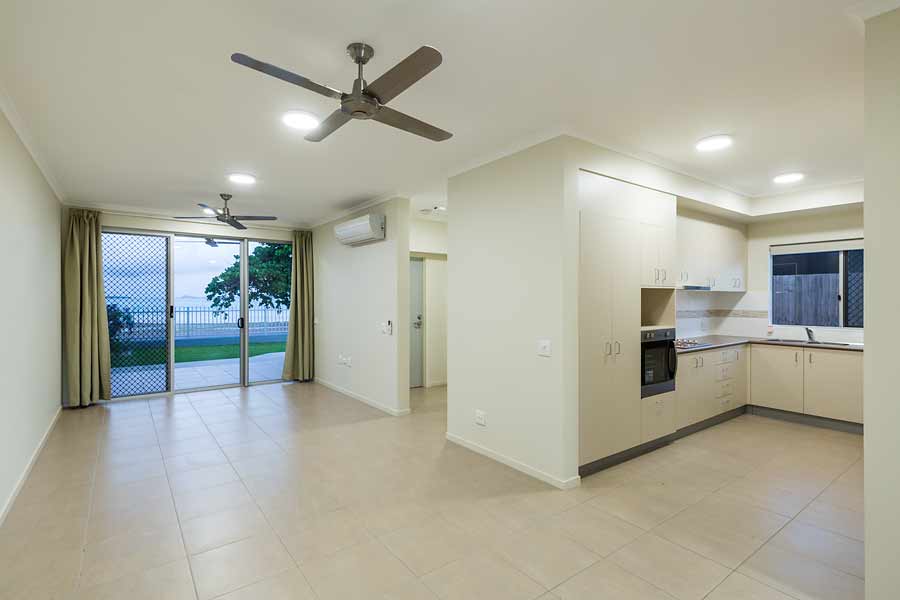Image of living room and kitchen areas in a unit housing development, Thursday Island