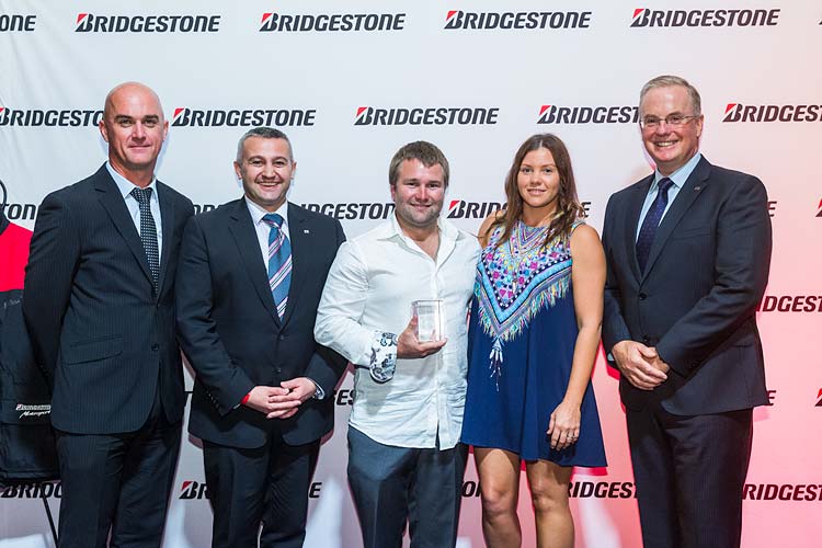 Award winners and management at at Bridgestone Tyres Conference gala dinner