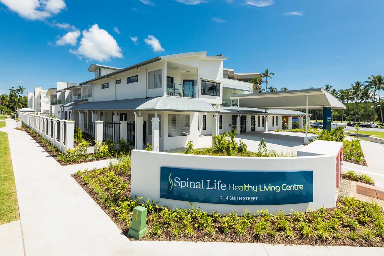 Exterior of the Spinal Life Healthy Living Centre building in Cairns
