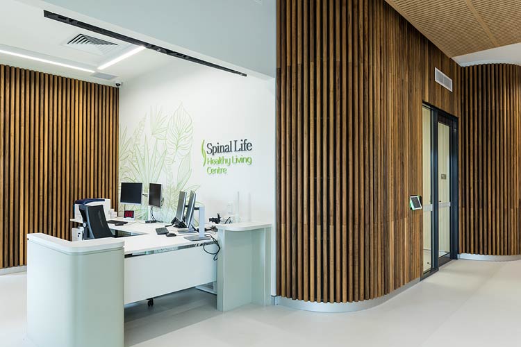 Reception desk of the Spinal Life Centre in Cairns