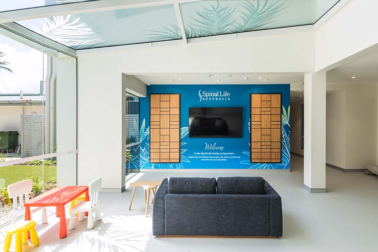Lounge area for clients at the Spinal Life Centre in Cairns