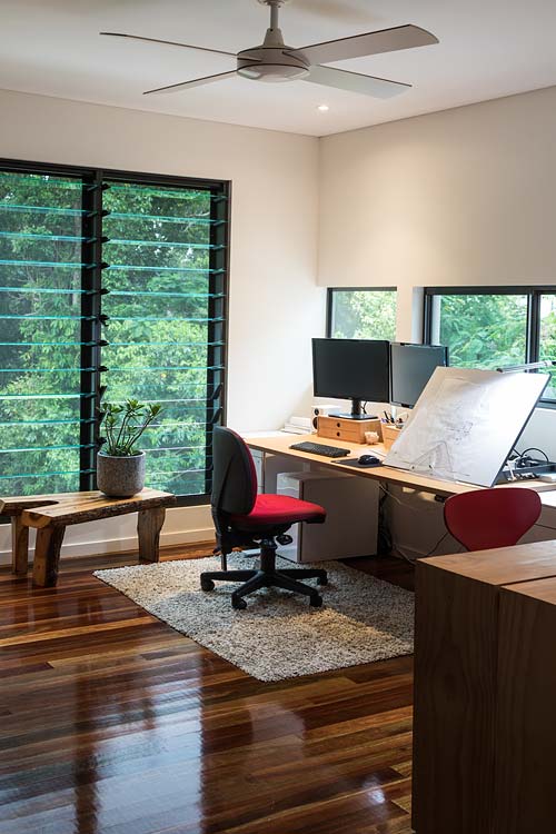 Interior of architect's home office in residential home