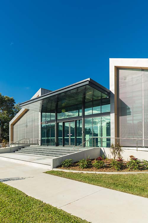 Exterior of the Cairns Water Laboratory showing the front facade and entry