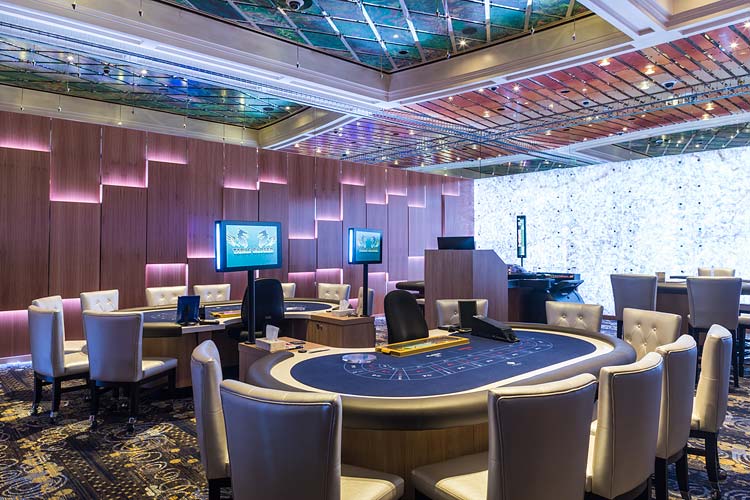 Interior of the Reef Hotel Casino executive gaming lounge