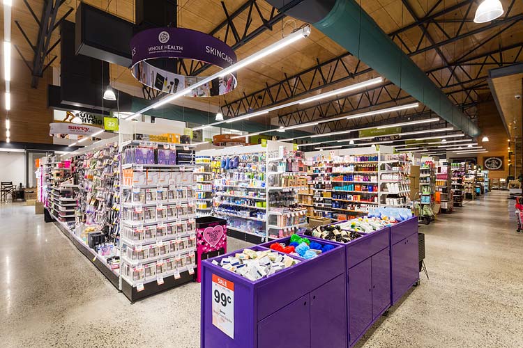 Interior of the Barr St Markets building showing the Wholehealth Pharmacy