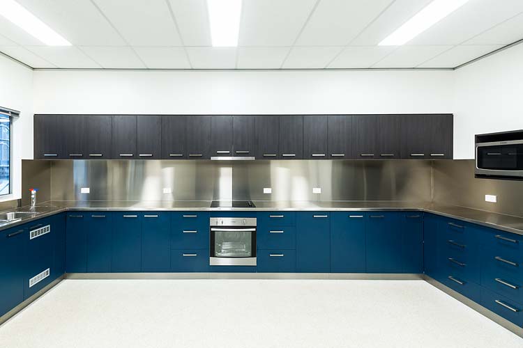 Interior of the Gordonvale Fire Station showing staff kitchen