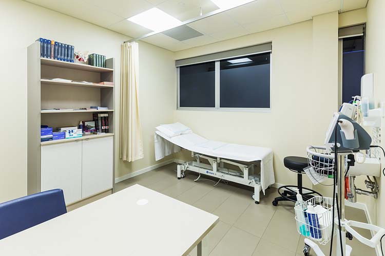Interior of a Cairns medical centre showing a consult room