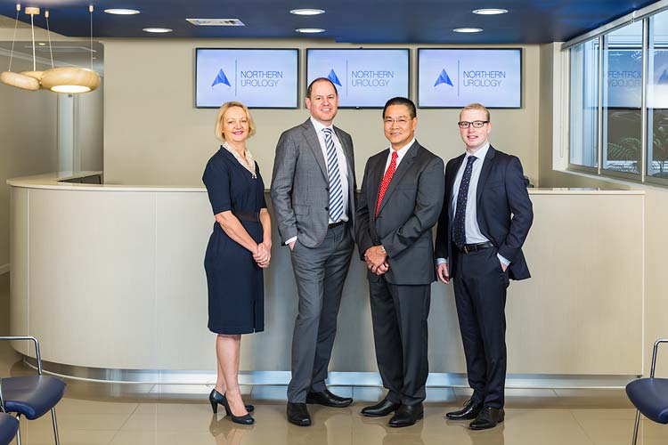 Group portrait of doctors and administrators at a medical centre in Cairns