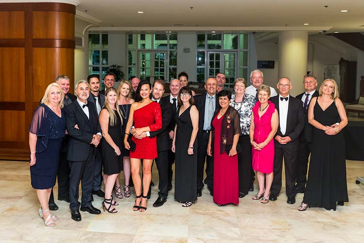 Group photo of delagates at Clark Rubber Conference Gala Dinner