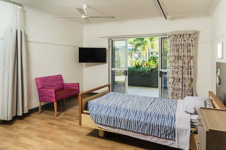 Interior of Star of the Sea Elder’s Village aged care residential room