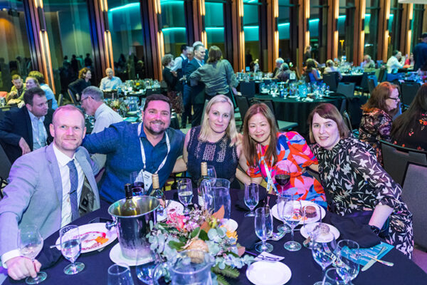 Delegates at tables at conference gala awards dinner