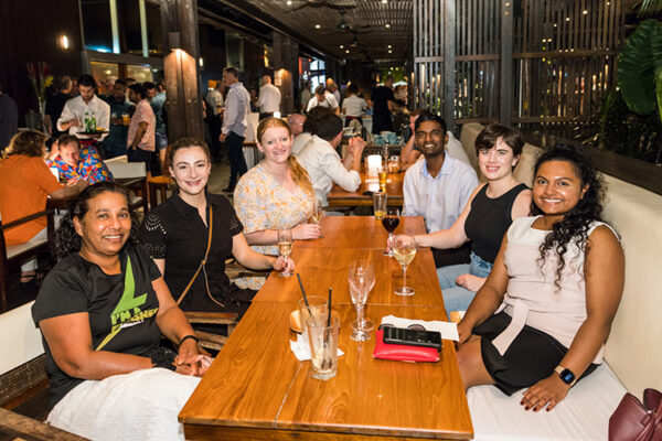 Social photo of delegates at conference reception