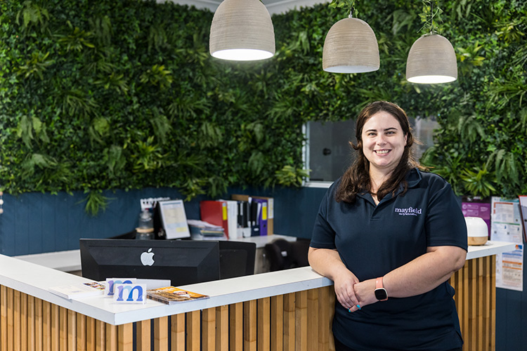 Portrait of a female early learning centre manager at reception