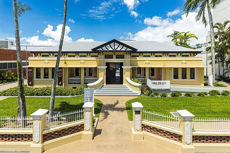 View of the entrance and facade of the Mulgrave Gallery building