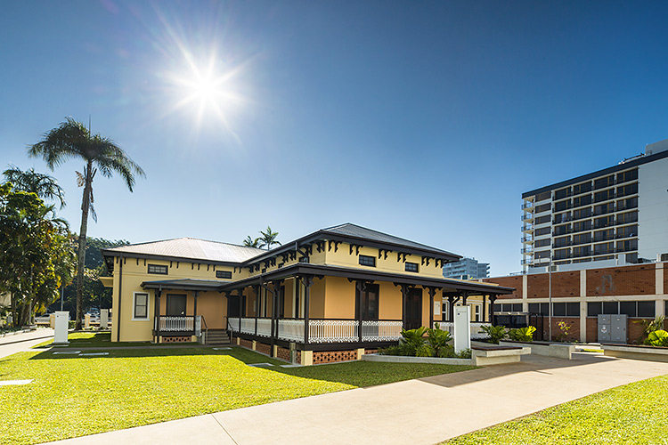 The rear of the refurbished Mulgrave Gallery building in Cairns